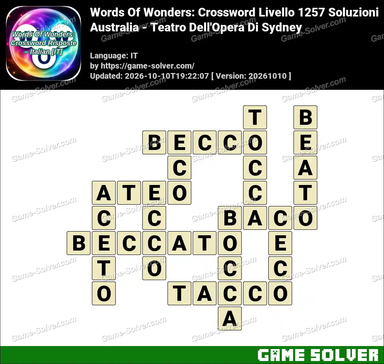 Words Of Wonders: Crossword Livello 1257 Soluzioni – Australia – Teatro Dell’Opera Di Sydney